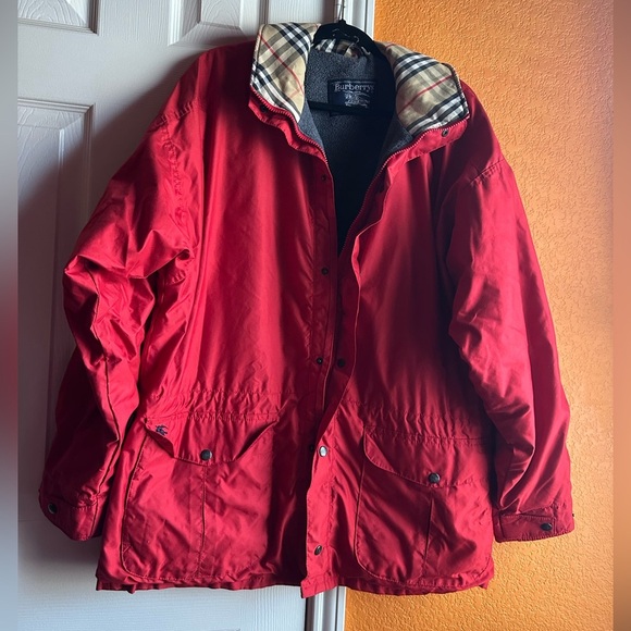 Burberry red men’s jacket size L - Picture 1 of 9